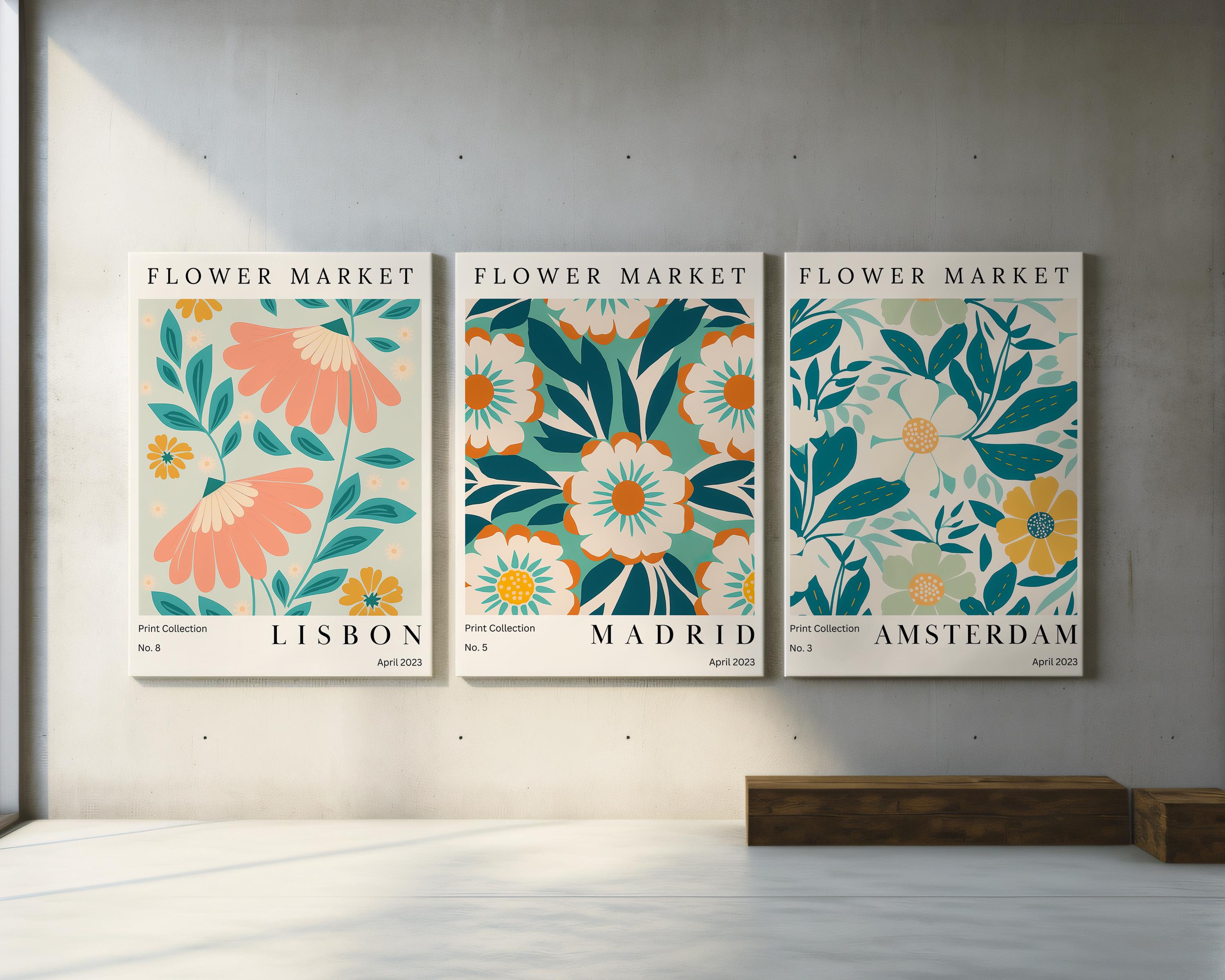 Boho Flower Market Canvas Wall – Home Decor Market Bewertung und Preis