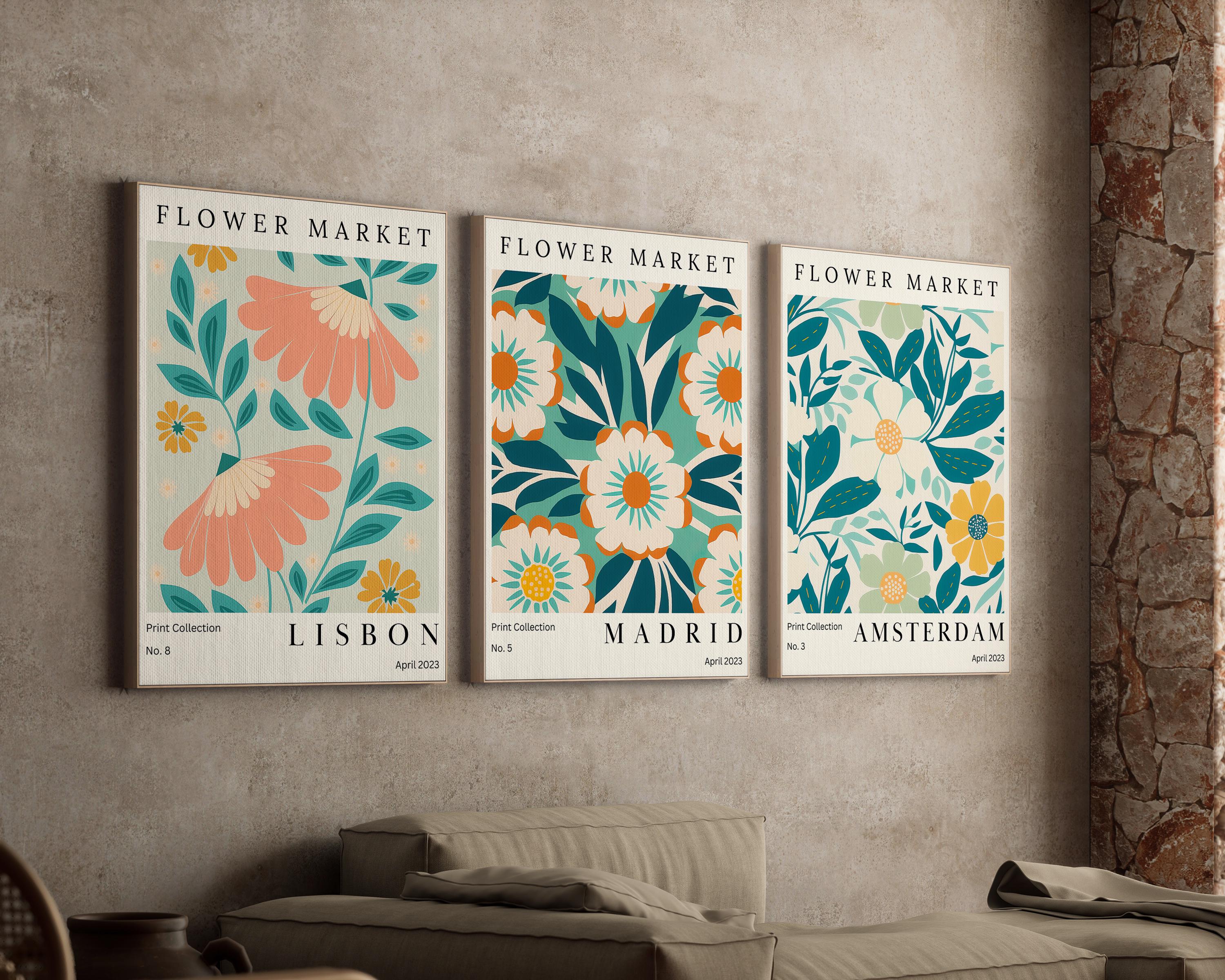 Boho Flower Market Canvas Wall – Home Decor Market Bewertung und Preis