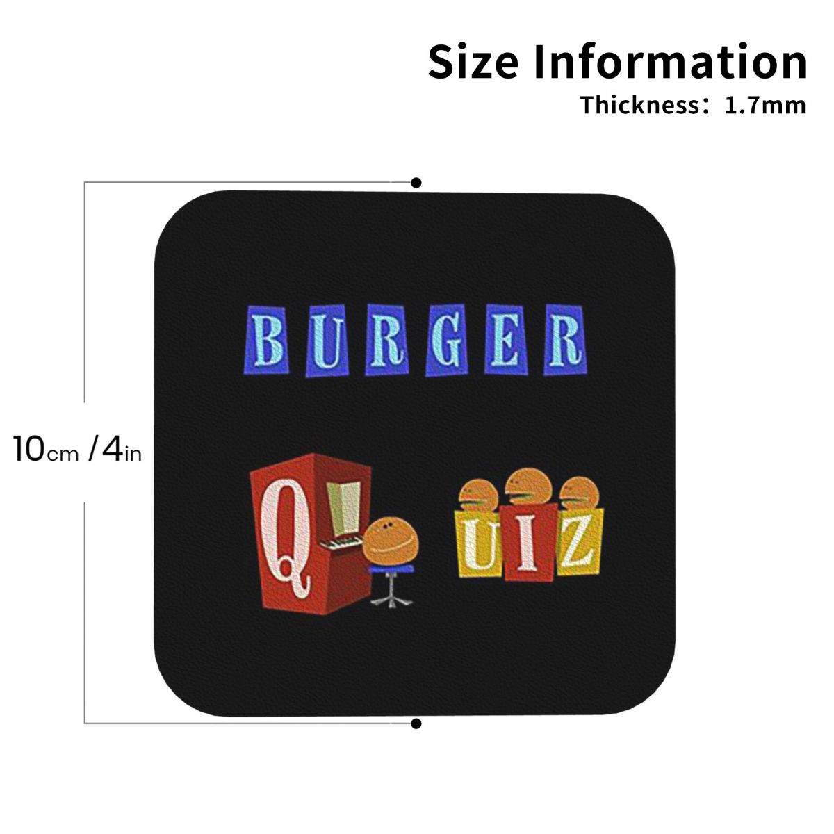 Burger Quiz New Logo Coasters  – Home Decor Quiz Bewertung und Preis