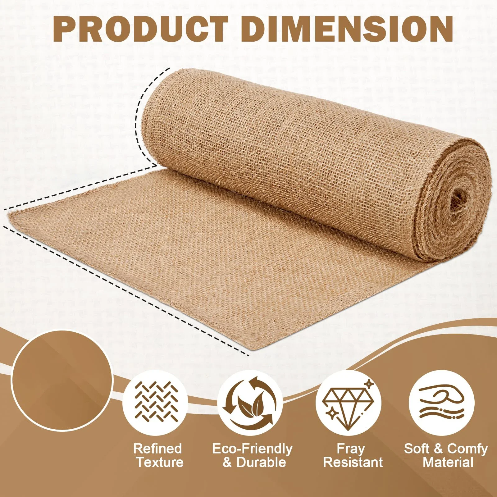 Natural Beige Burlap Roll 30cm – Linen Table Runner Bewertung und Preis