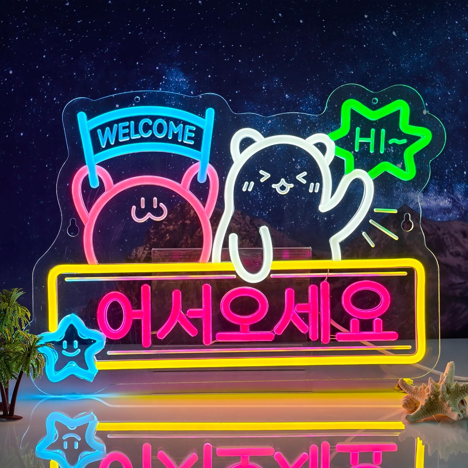 Welcome Neon Sign Korean Store – Home Decor Market Bewertung und Preis