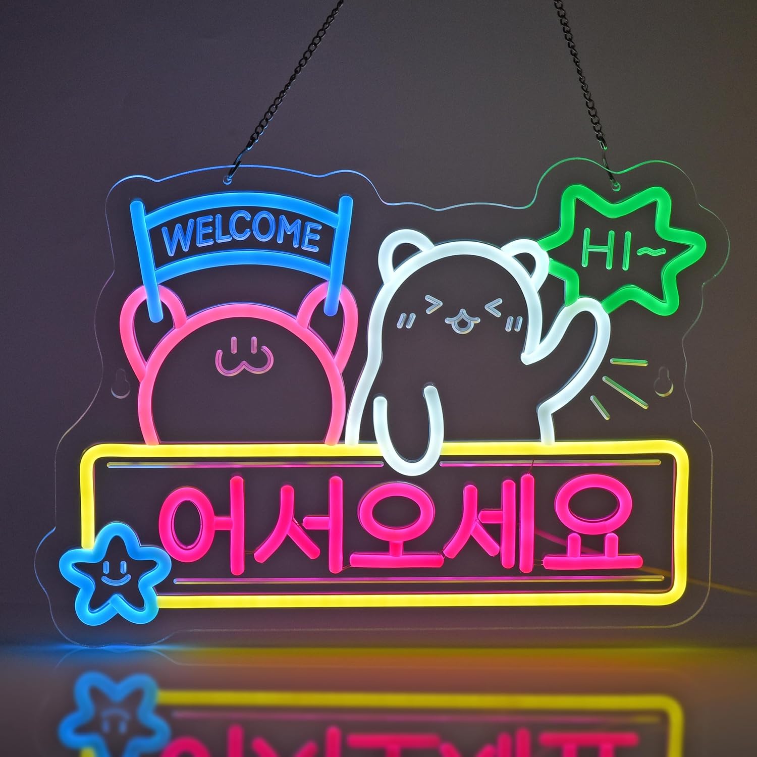 Welcome Neon Sign Korean Store – Home Decor Market Bewertung und Preis