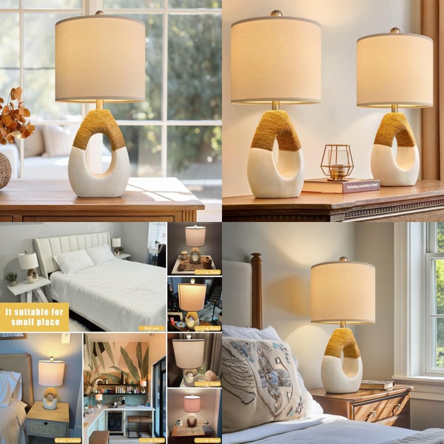 19'' Small Boho Table Lamps fo – Home Decor Living Bewertung und Preis