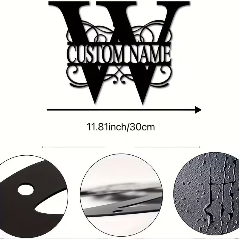 Classic Custom Monogram Metal  – Home Decor For Birthday Bewertung und Preis