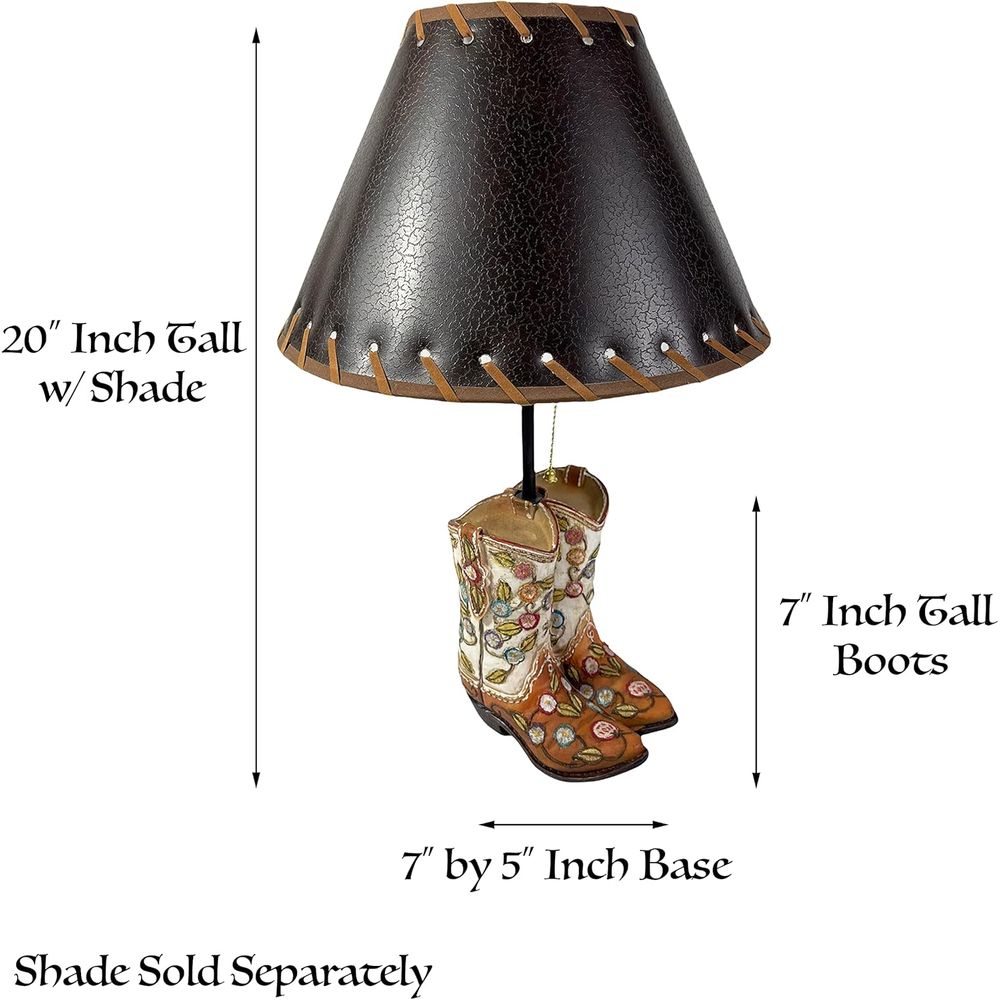 Western Cowboy Boot Table Lamp – Home Decor Living Bewertung und Preis